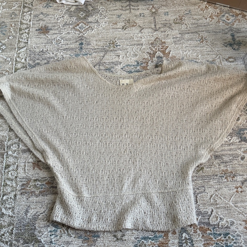 M. Rena Light Tan Knit Sweater